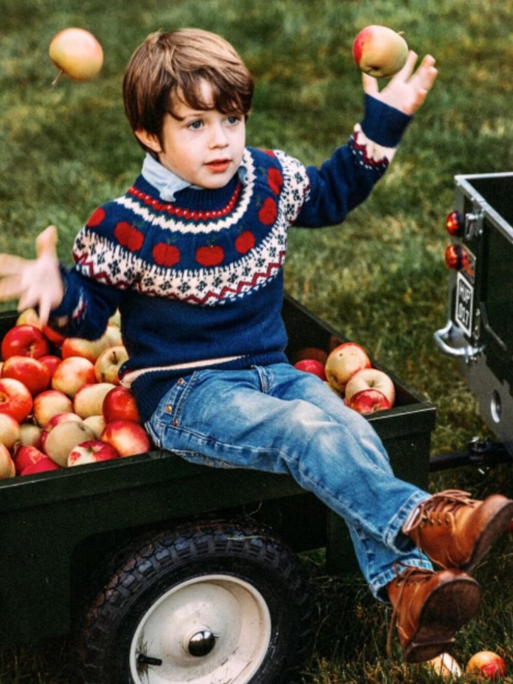 NWT Kiel James Patrick The Apple Fair Isle Kids Sweater Sz 4